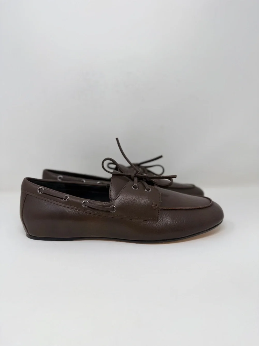 New Vince Marin Boat Shoe Brown Leather Sz 10